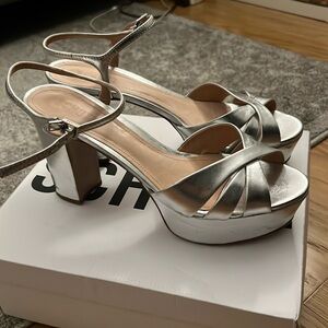 Schutz Keefa silver heel